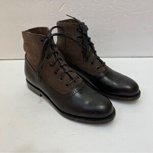 WOLVERINE MARCELLE 1000 MILE BOOTS IN BLACK AND BROWN LEATHER
